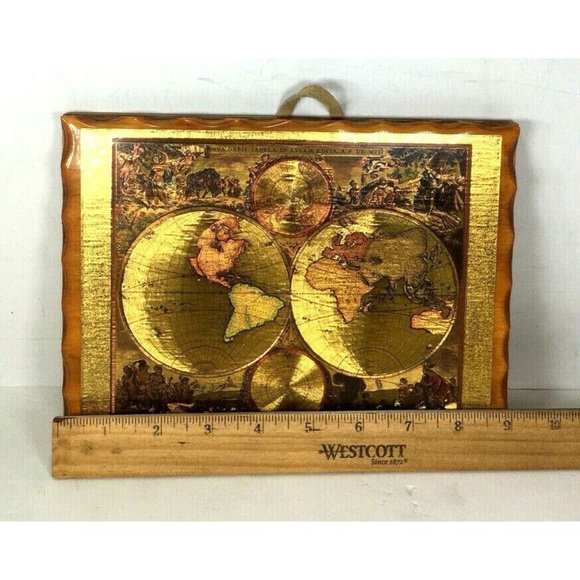 Old World Small Hanging Map Wall Plaque – Souvenir From Royal Gorge of Colorado - Picture 5 of 12